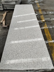 Polished White Grey Gris Granite Half Slabs for Steps Countertops