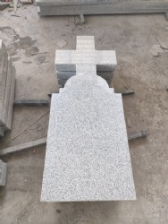 Natural Grey Granite Gravestone Tombstone Cross